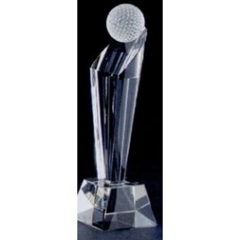 Logo Branded 11" Medium Crystal Golf Award  Logo Branded 11" Medium Crystal Golf Award