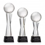 Golf Ball Award on Grafton Base - Black with Logo