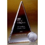 Promotional Optic Crystal Golf Award (8"x5"x1")