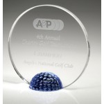 Custom Large Optical Crystal Golf Halo Award