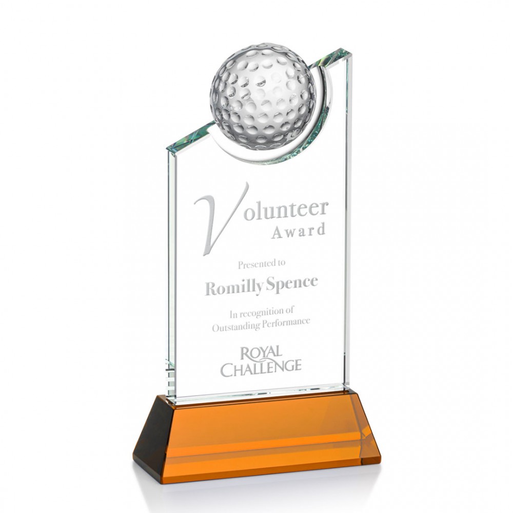Personalized Brixton Golf Award - Optical/Amber 9"