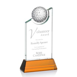 Personalized Brixton Golf Award - Optical/Amber 9"
