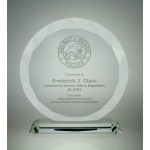 Personalized Starfire Glass Golf Sunflower Award (6"x6"x")