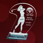 Female Golfer Award - Jade 6"x8" with Logo