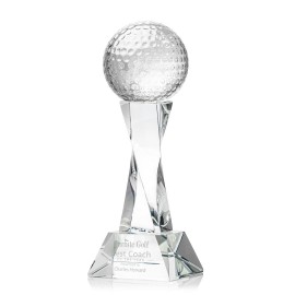 Customized Golf Ball Award on Langport Base - Clear