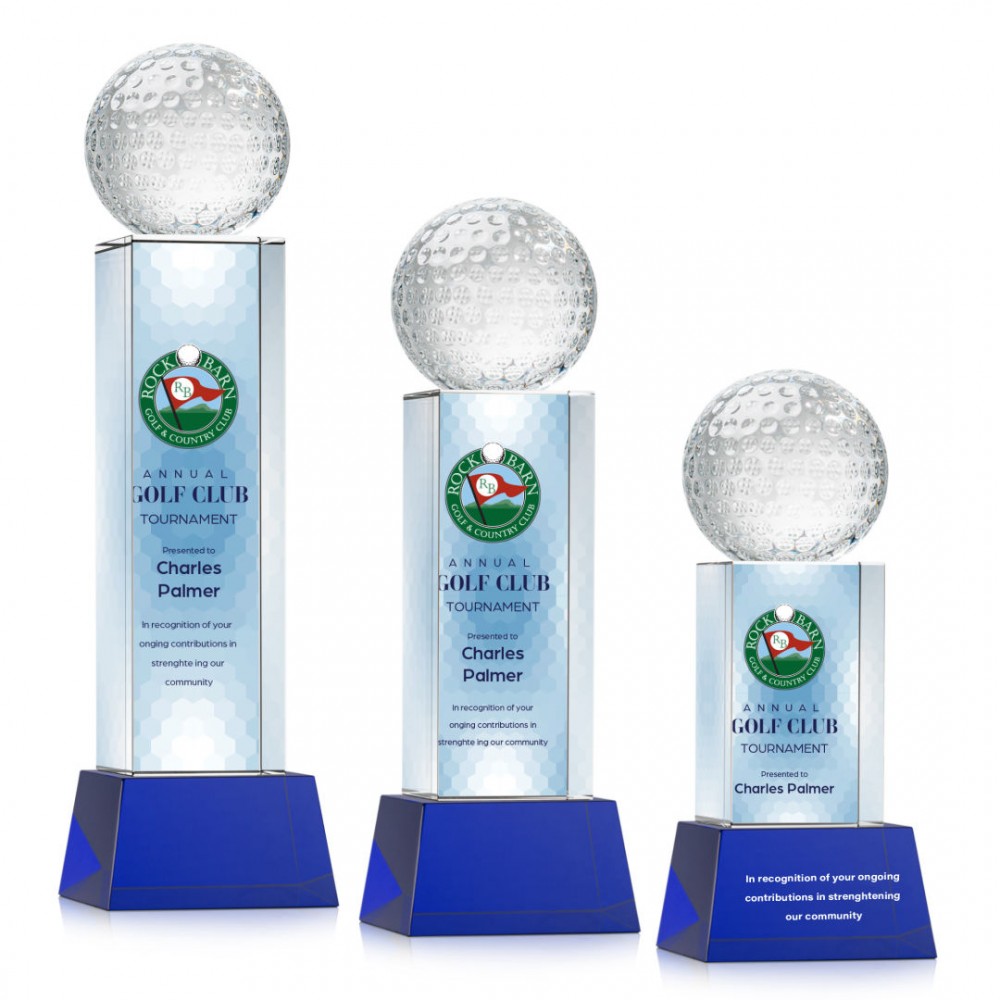 Golf Ball VividPrint Award on Belcroft - Blue with Logo