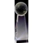 Promotional Optic Crystal Golf Award (9"x3 1/8")