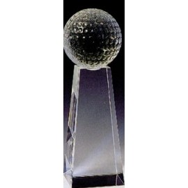 Promotional Optic Crystal Golf Award (9"x3 1/8")