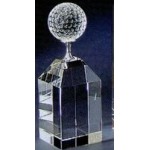 Customized 7" Small Crystal Golf Tower Award