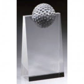 Small Crystal Top Golf Panel Award with Logo