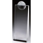 Large Crystal Top Golf Panel Award with Logo