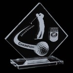 Barrick Golf Award - Starfire 5" High with Logo