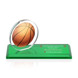 Logo Branded VividPrint Award - Northam Basketball/Green 3"x7"