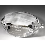Medium Optical Crystal Golf Driver Head Award with Logo