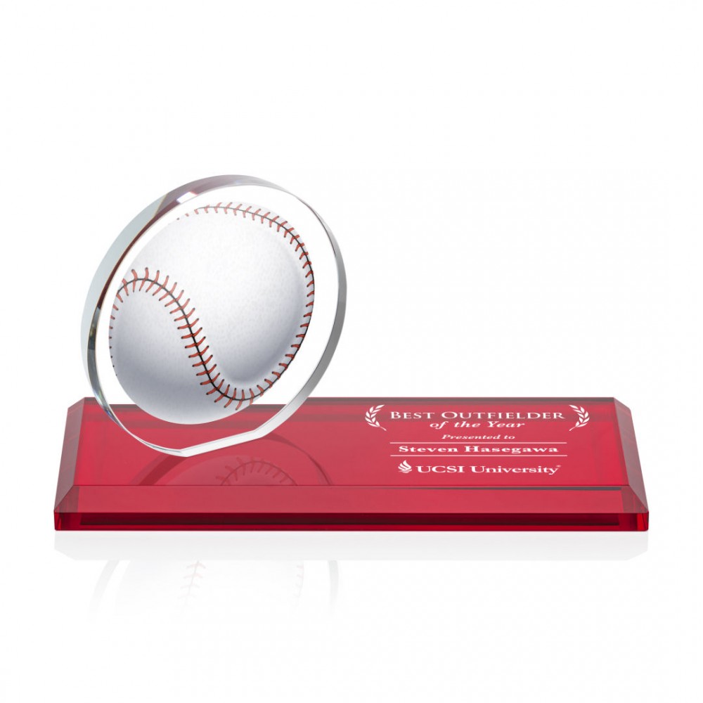 Logo Branded VividPrint Award - Northam Baseball/Red 3"x7"