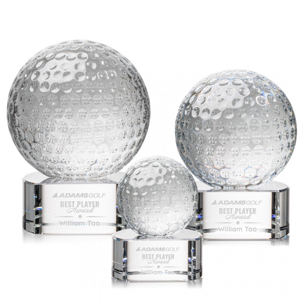 Logo Branded Golf Ball Award on Paragon Base Logo Branded Golf Ball Award on Paragon Base
