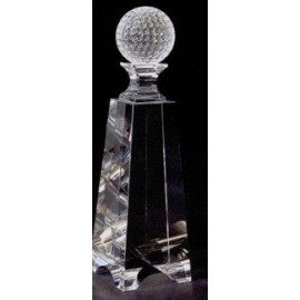 Promotional 9" Crystal Golf Tower Award  Promotional 9" Crystal Golf Tower Award