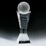 Crystal Best Golf Award with Logo
