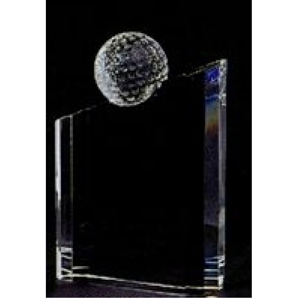 Small Crystal Golf Award (6 5/8"x4 3/8"x2") with Logo