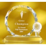 Logo Branded Small Crystal Golf Award (5"x6"x")
