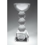 Logo Branded Large Optical Crystal Golf Chalice Award