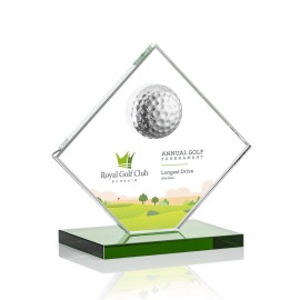 Customized VividPrint Golf Award - Barrick/Green 5" High