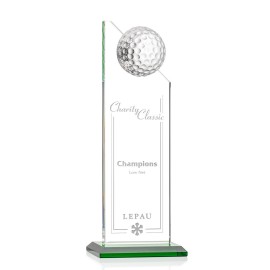 Customized Ashfield Golf Award - Optical/Green 10"  Customized Ashfield Golf Award - Optical/Green 10"