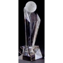 Promotional 9" Small Crystal Golf Award