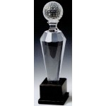 Crystal Golf Award (12"x3 1/8") with Logo