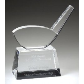 Customized Large Optical Crystal Golf Driver Award  Customized Large Optical Crystal Golf Driver Award