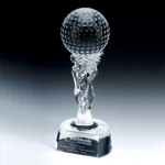Crystal Ishtar Golf Award with Logo