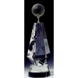 Promotional Medium Crystal Golf Tower Award (11"x3 9/16")  Promotional Medium Crystal Golf Tower Award (11"x3 9/16")