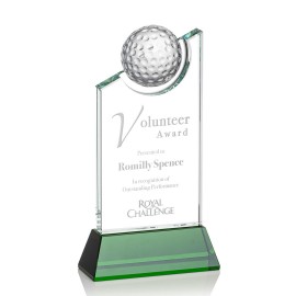 Logo Branded Brixton Golf Award - Optical/Green 9"