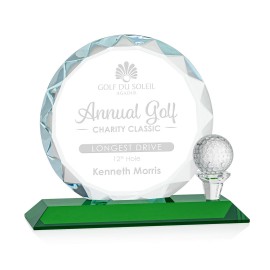 Custom Nashdene Award - Optical/Green 6" Diam