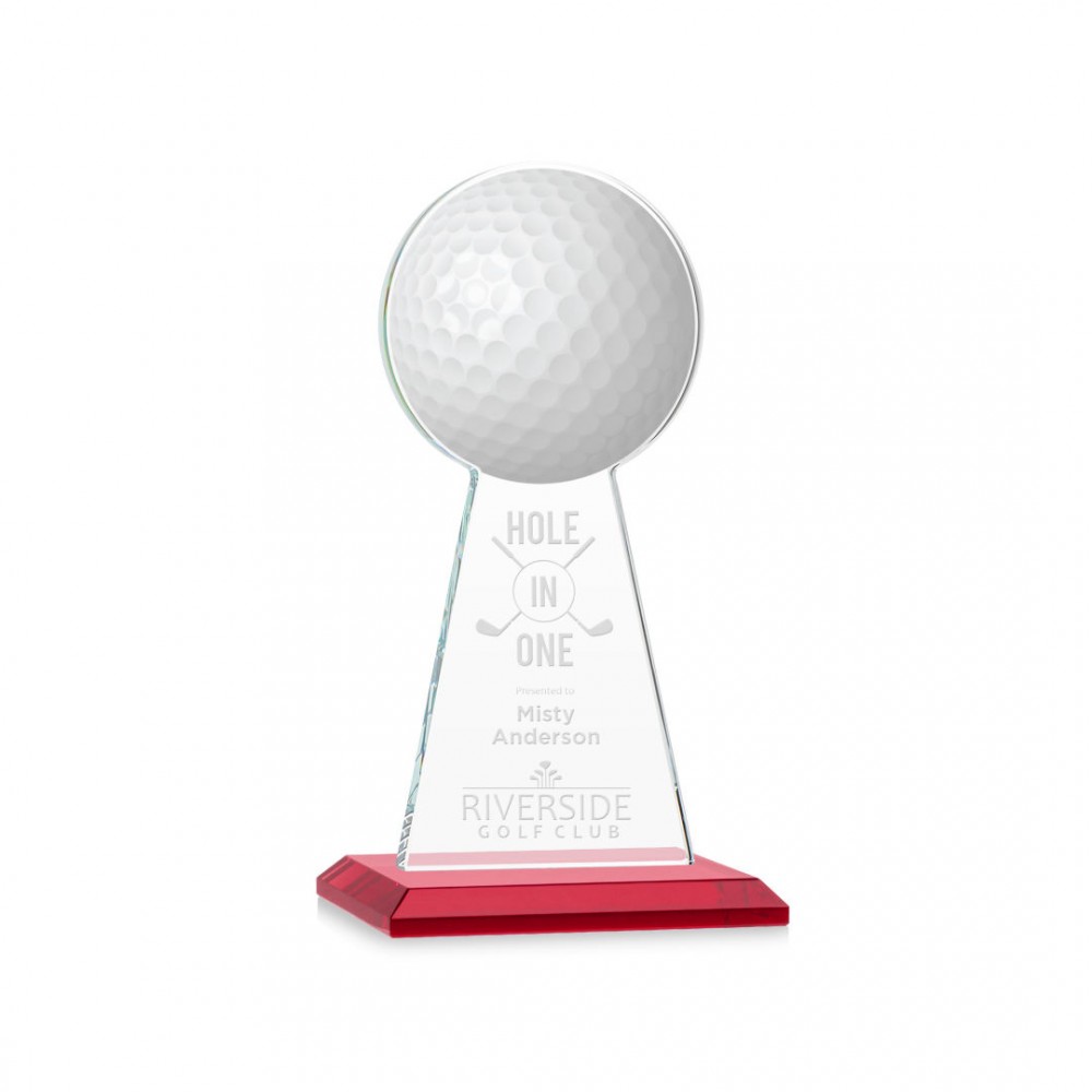 Logo Branded VividPrint/Etch Award - Edenwood Golf/Red 7"