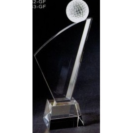 Personalized Small Crystal Golf Award (9"x4")
