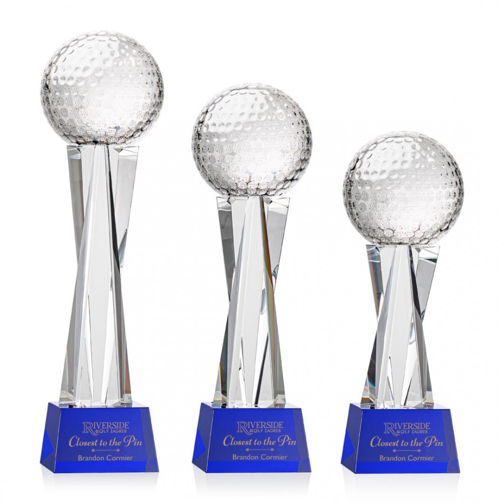 Promotional Golf Ball Award on Grafton Base - Blue Promotional Golf Ball Award on Grafton Base - Blue
