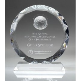 Custom Small Optical Crystal Golf Sunflower Award