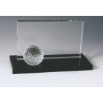 Lower Golf Panel Crystal Award with Logo
