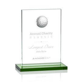 Cumberland Golf Award - Starfire/Green 5"x7" with Logo