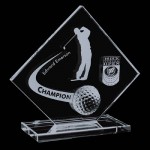 Logo Branded Barrick Golf Award - Starfire 6" High