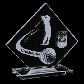 Barrick Golf Award - Starfire 6" High with Logo  Barrick Golf Award - Starfire 6" High with Logo