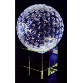 Optic Crystal Golf Ball Set Award (4"x5") with Logo