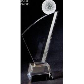 Personalized Medium Crystal Golf Award (11"x5")  Personalized Medium Crystal Golf Award (11"x5")