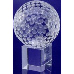 Medium Optic Crystal Golf Ball Set Award with Logo