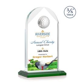 Logo Branded VividPrint Award - Blake Golf/Green 7"  Logo Branded VividPrint Award - Blake Golf/Green 7"