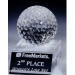 Medium Desk Top Golf Ball Award with Logo