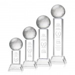 Golf Ball Award on Stowe Base - Clear with Logo
