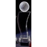 Customized 13" Large Crystal Golf Tower Award