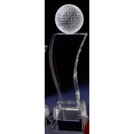 Custom 13" Large Crystal Golf Tower Award